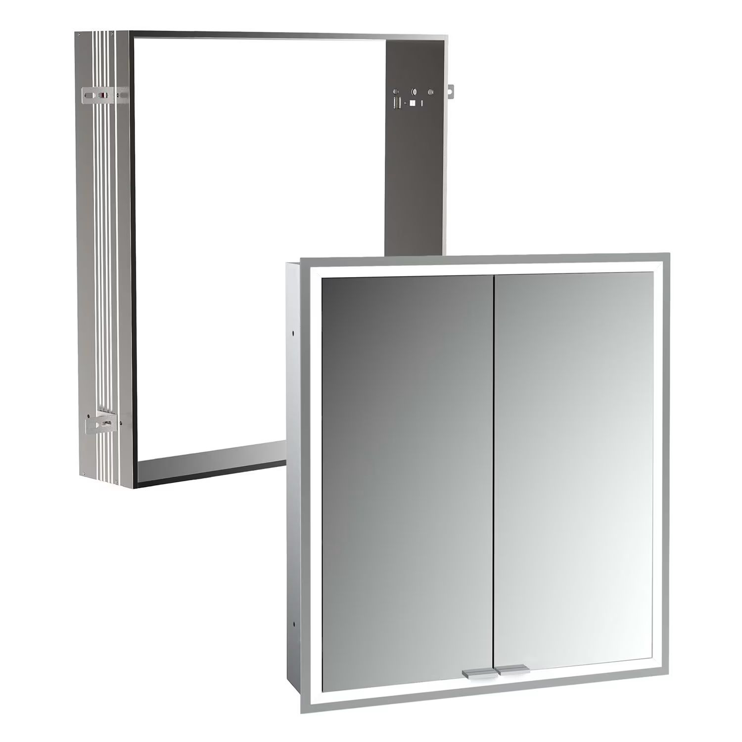 Set dulap Kronenbach Cube 2.0 KB100204CR, cadru pentru instalare oglindă încastrată Kronenbach Cube 2.0 NU1000029NU