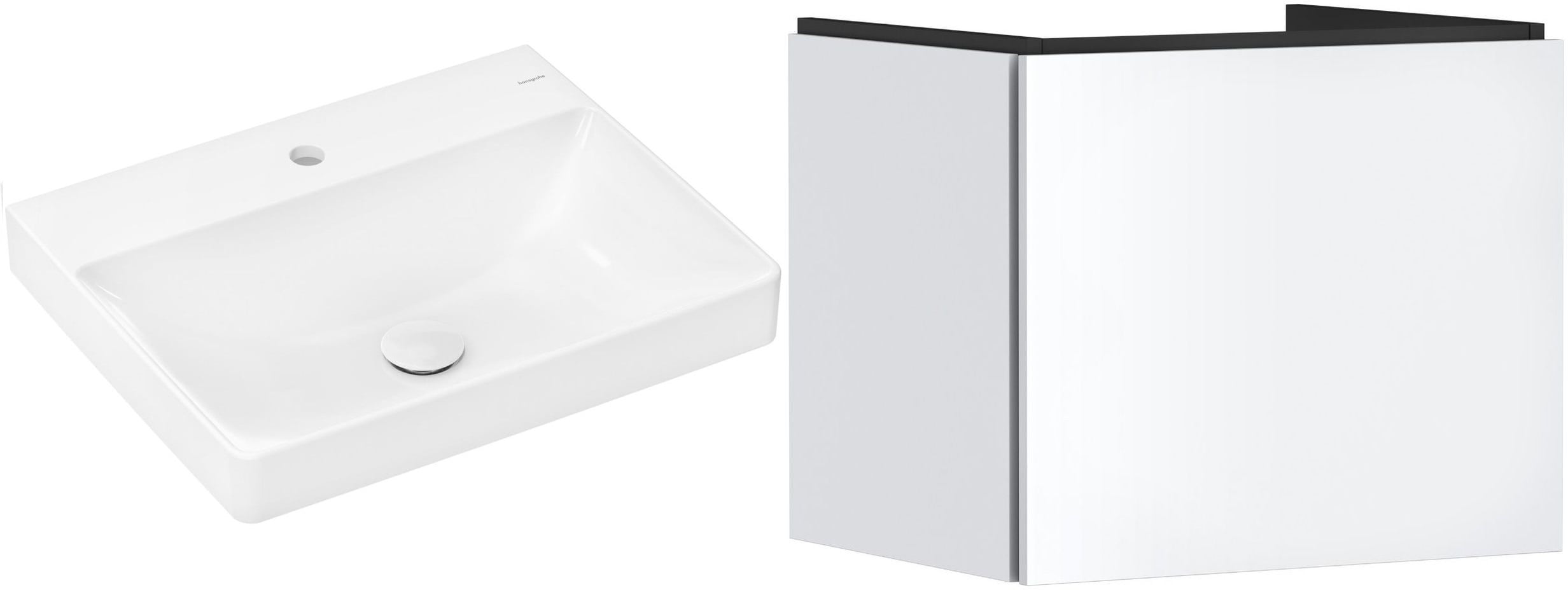 Set dulap Hansgrohe Xilesa E 54253700, lavoar Hansgrohe Xelu Q 61016450