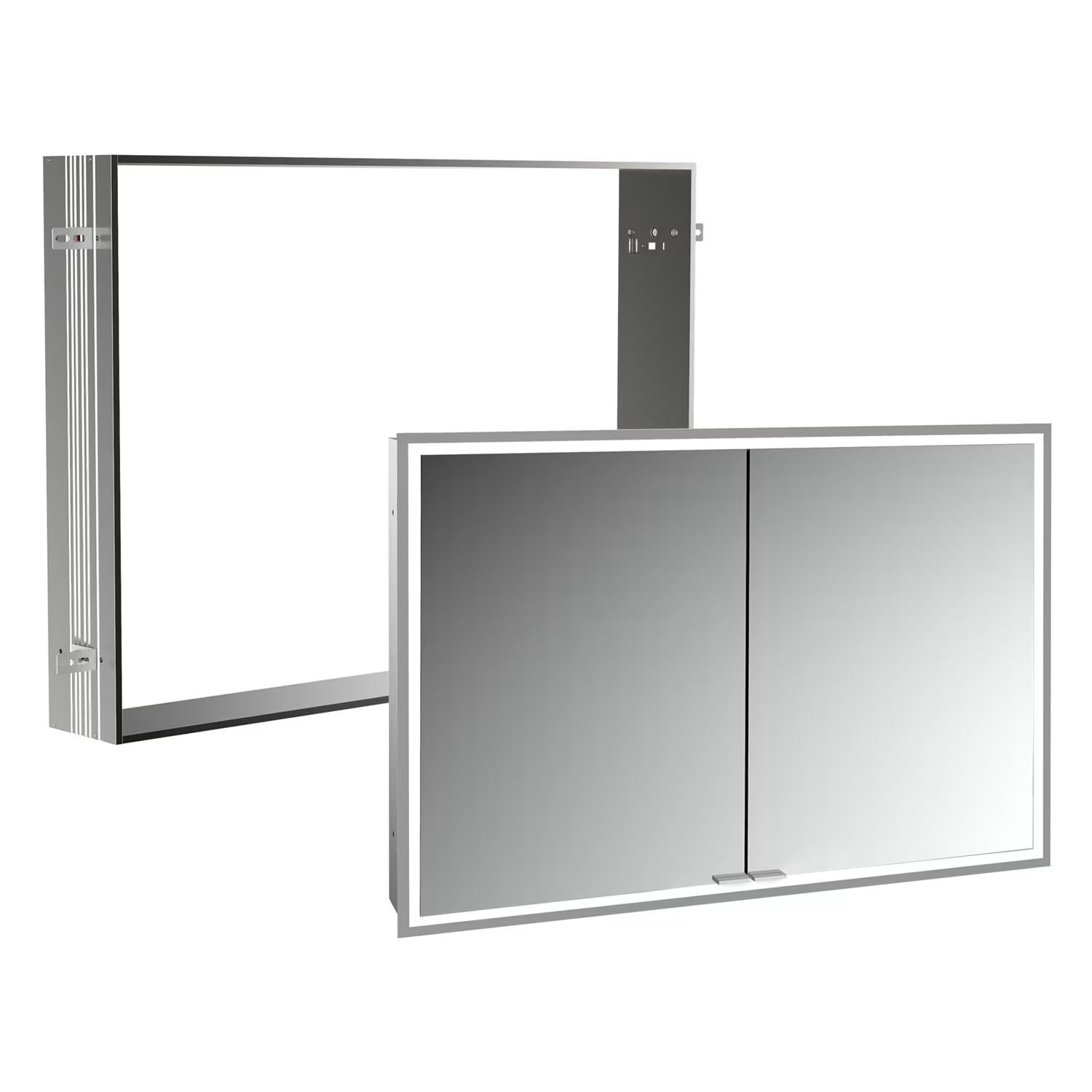 Set dulap Kronenbach Cube 2.0 KB100206CR, cadru pentru instalare oglindă încastrată Kronenbach Cube 2.0 NU1000031NU