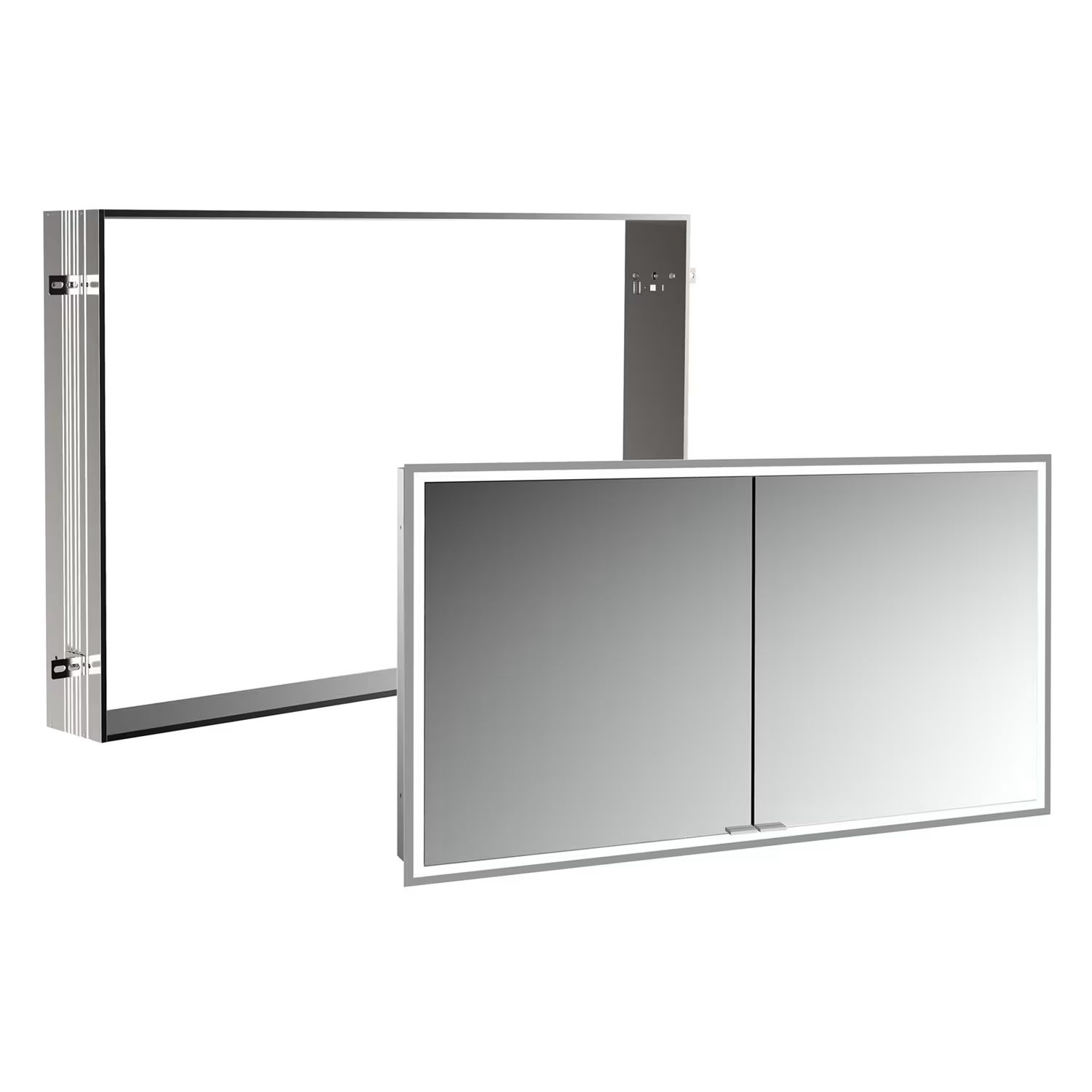 Set dulap Kronenbach Cube 2.0 KB100207CR, cadru pentru instalare oglindă încastrată Kronenbach Cube 2.0 NU1000032NU