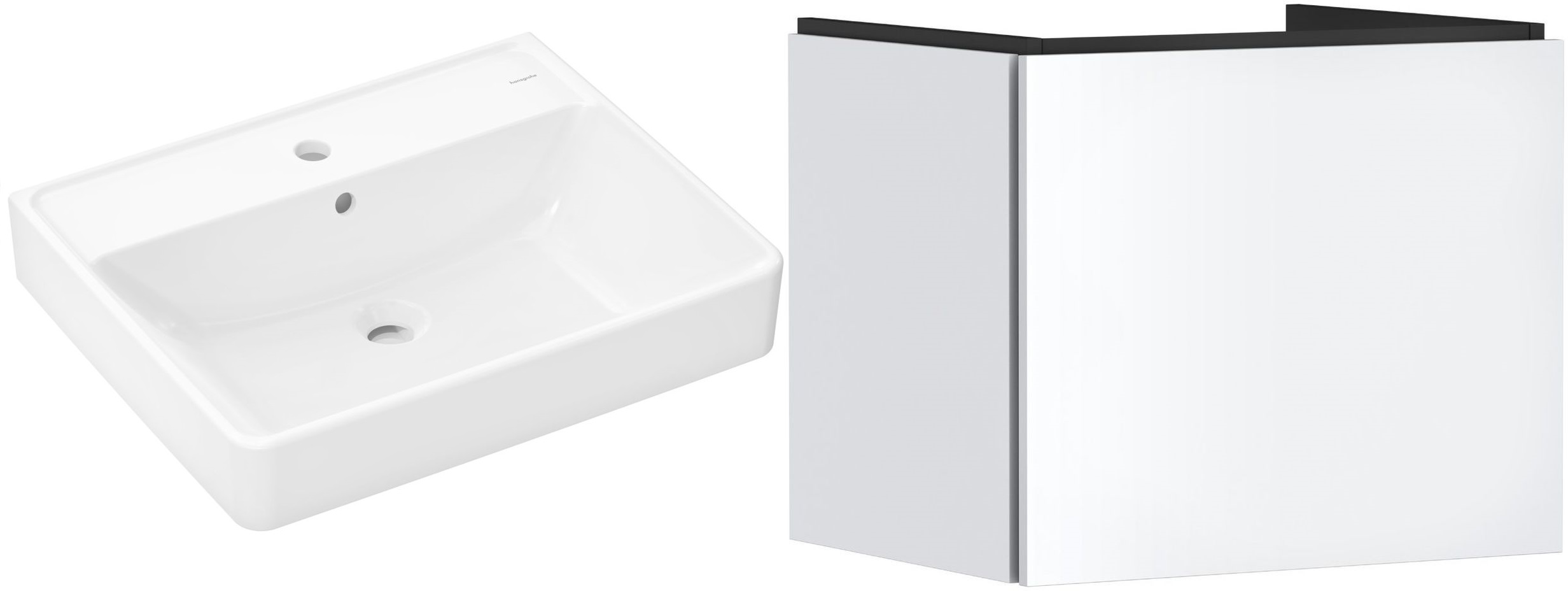 Set dulap Hansgrohe Xilesa E 54253700, lavoar Hansgrohe Xanuia Q 60133450