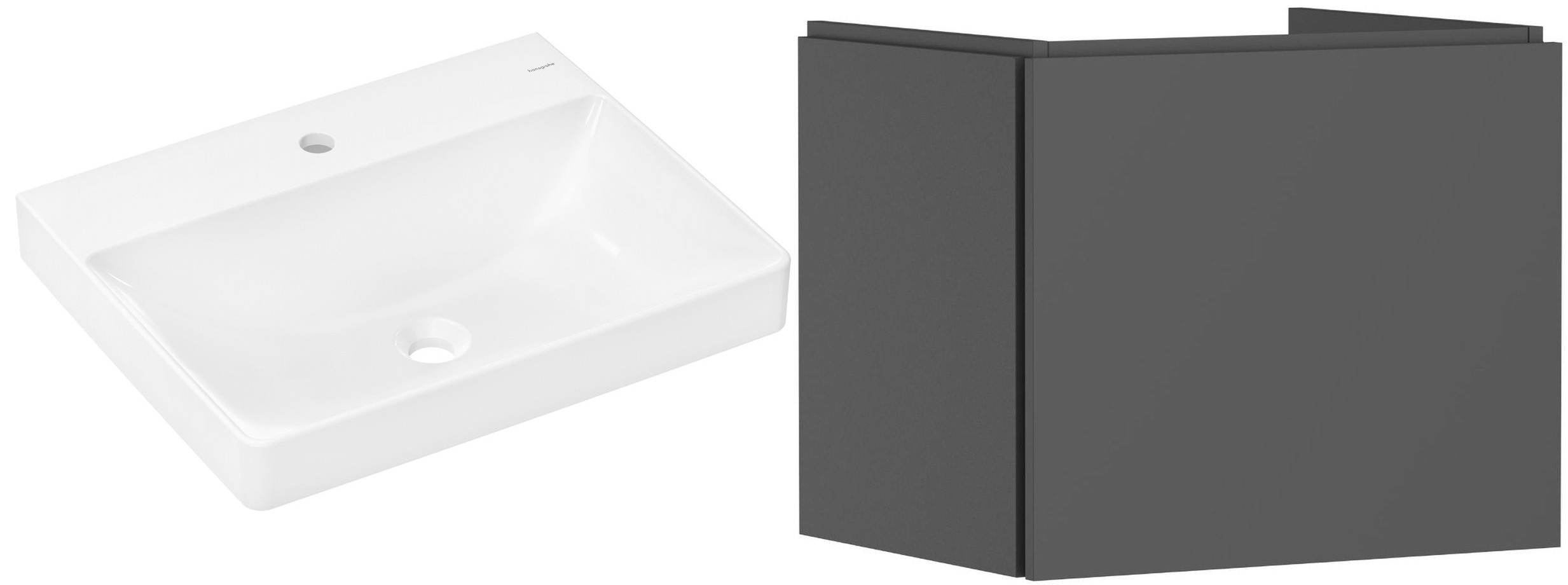 Set dulap Hansgrohe Xilesa E 54253760, lavoar Hansgrohe Xelu Q 60317450