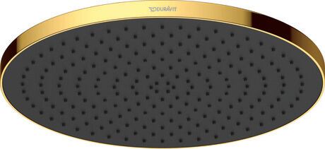 Duravit MinusFlow cap de duș 23x23 cm rotund negru-auriu UV0662017034