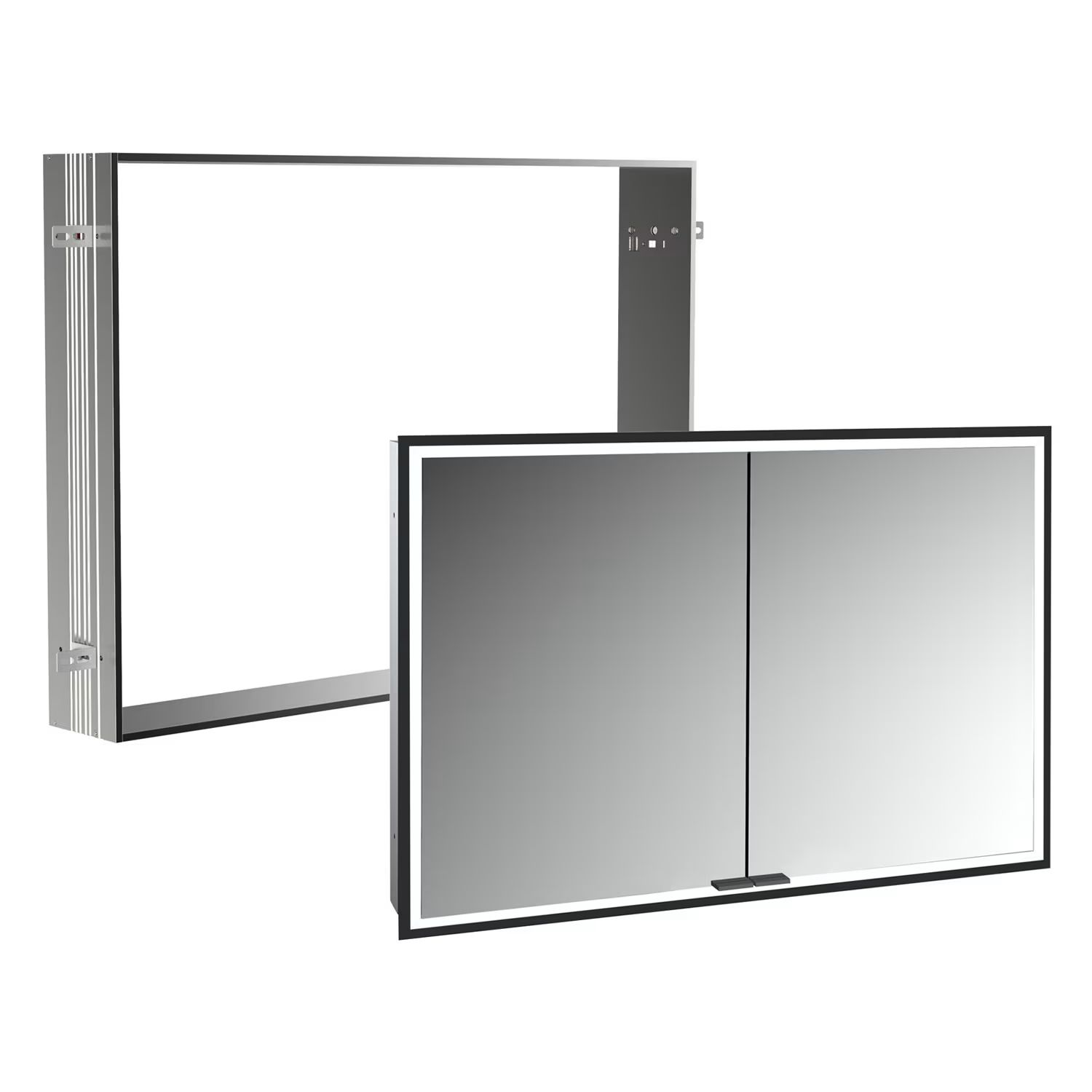 Set dulap Kronenbach Cube 2.0 KB100226MB, cadru pentru instalare oglindă încastrată Kronenbach Cube 2.0 NU1000031NU