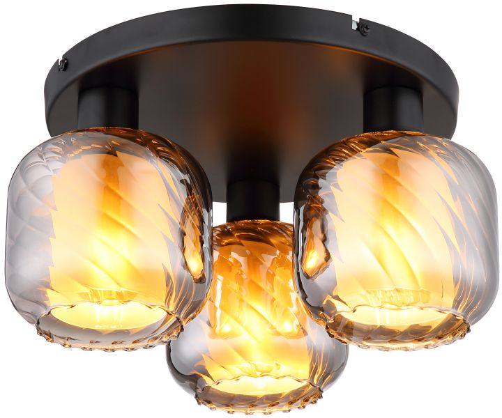 Globo Lighting Xia lampă de tavan 3x60 W negru 15754-3D
