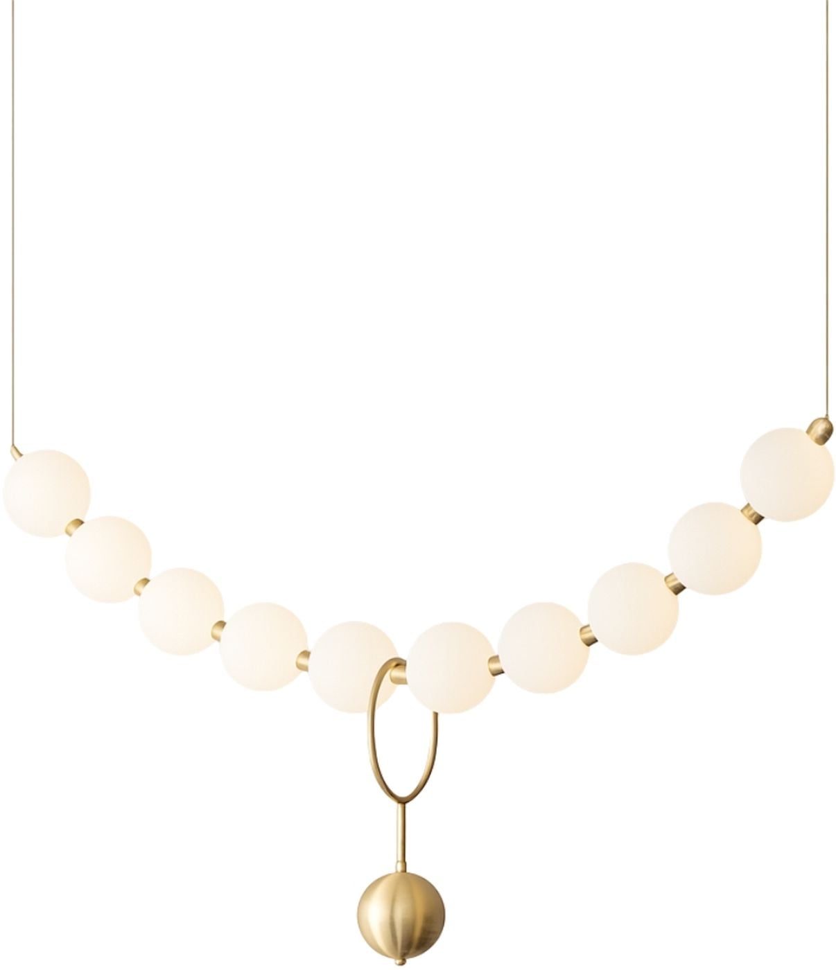 Abigali Pontti Big1 lampă suspendată x30 W auriu-lapte LWPON