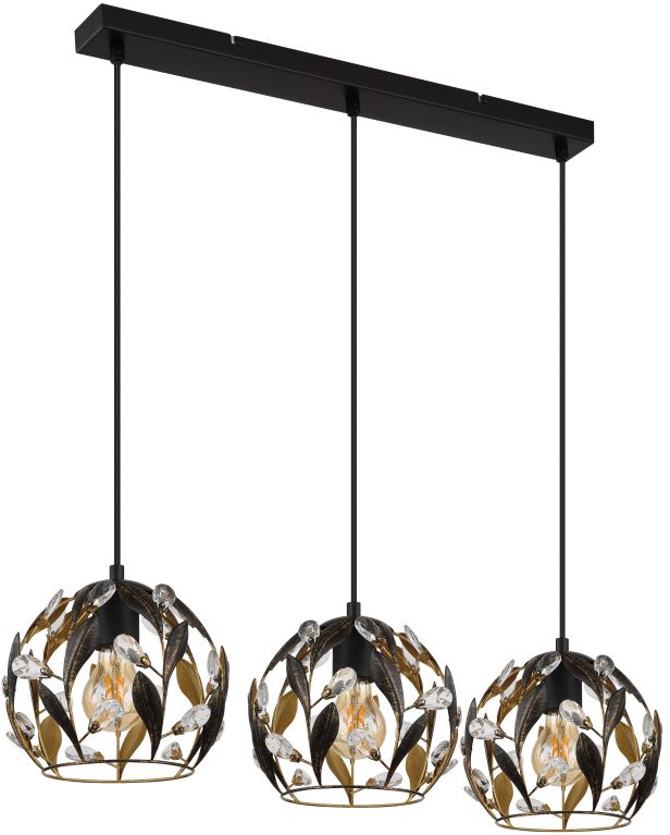 Globo Lighting Mika lampă suspendată 3x25 W negru 15759-3H