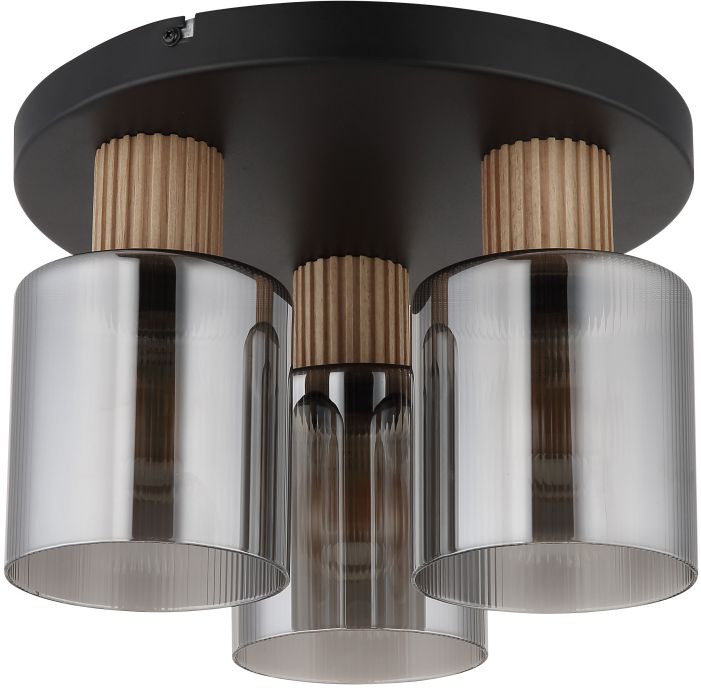 Globo Lighting Aleidis lampă de tavan 3x25 W negru-fumuriu 15768-3D