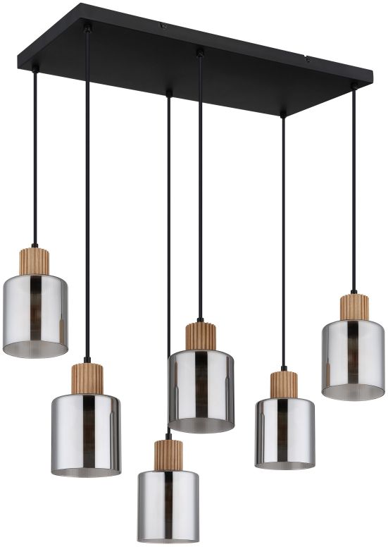 Globo Lighting Aleidis lampă suspendată x25 W negru 15768-6