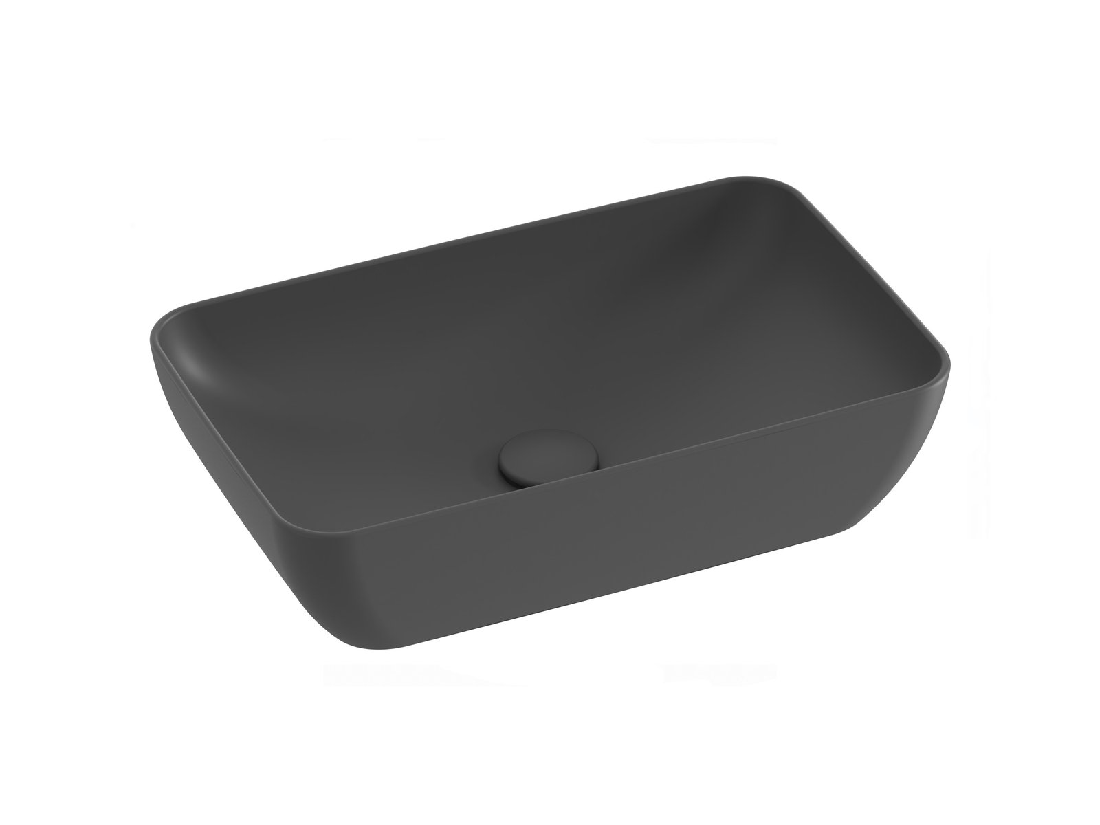 Ravak Uni Slim lavoar 50x31 cm dreptunghiular de blat antracit mat XJX03150001
