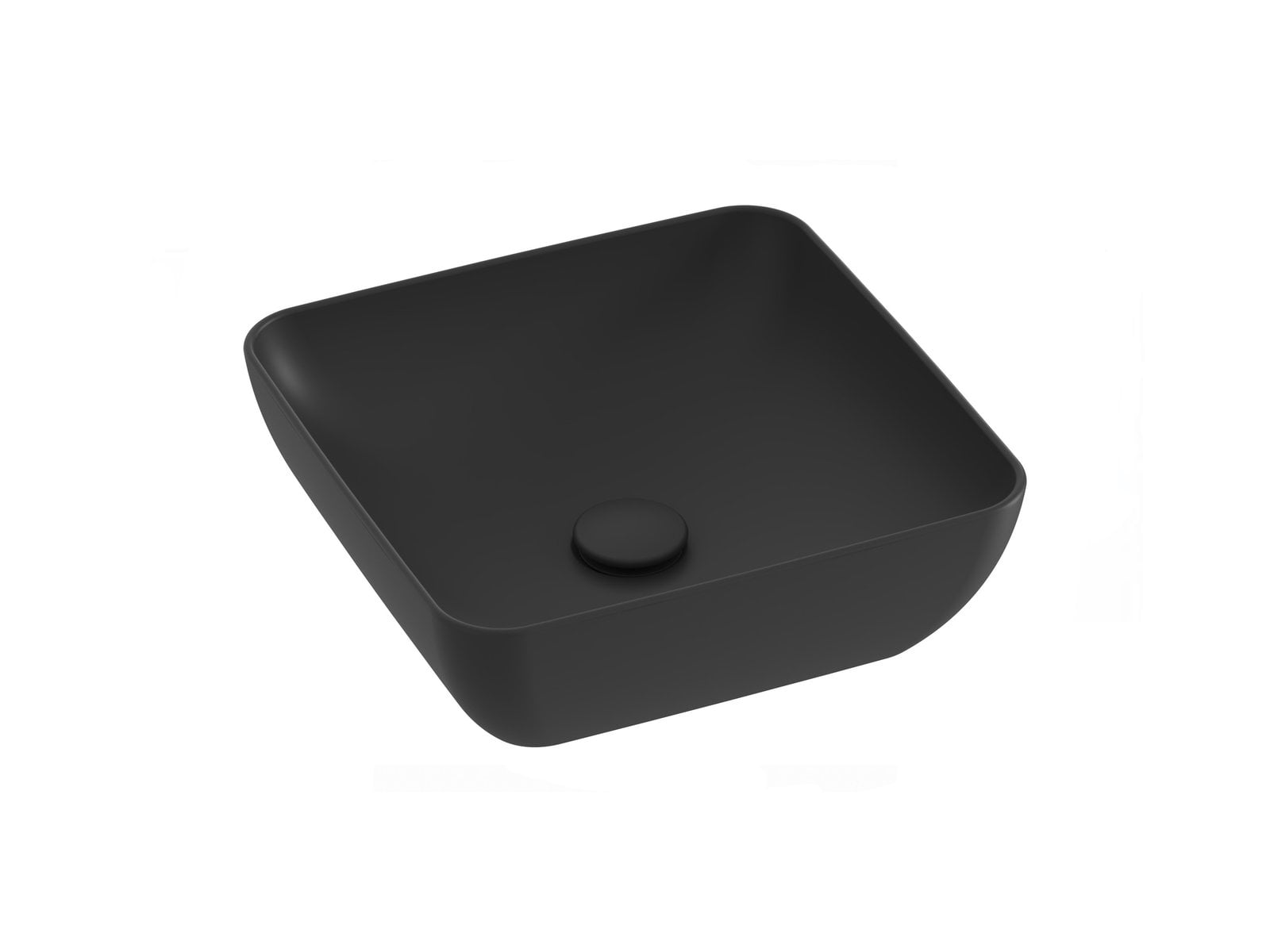 Ravak Uni Slim lavoar 38x38 cm pătrat de blat negru XJX0D138000
