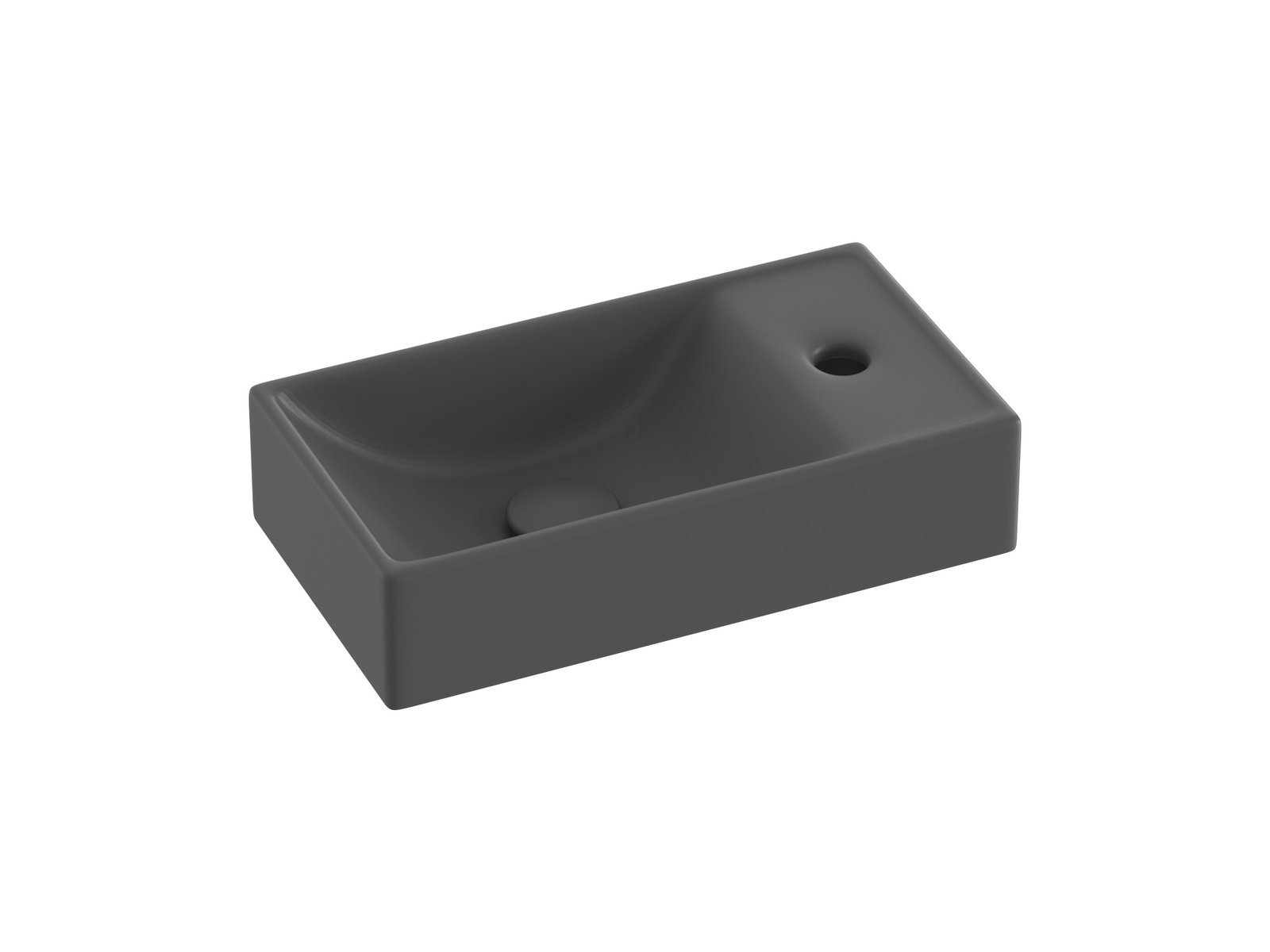 Ravak Veda lavoar 40.8x22.2 cm dreptunghiular clasică antracit XJXP3240000