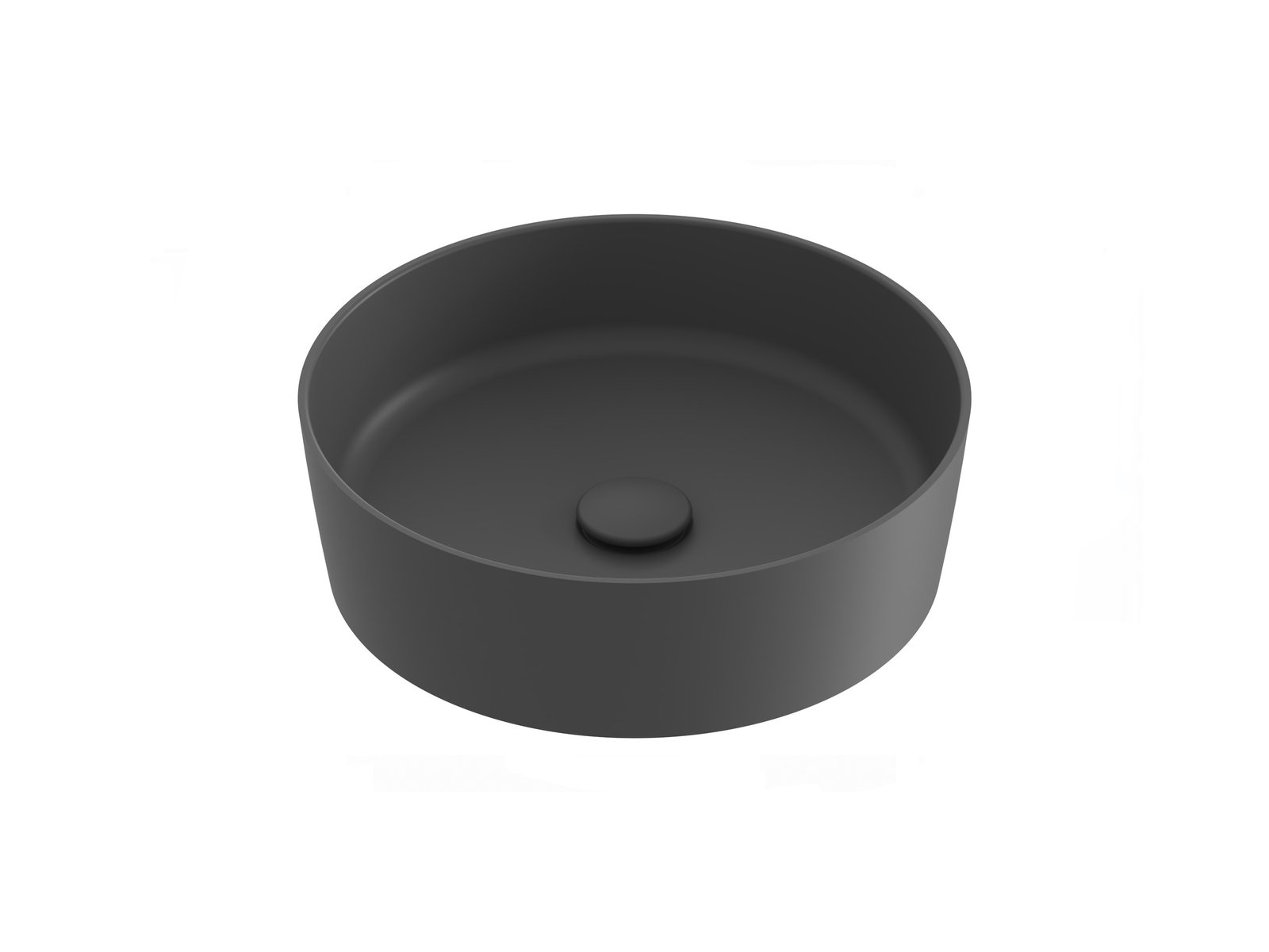 Ravak Uni Slim lavoar 40x40 cm rotund de blat antracit XJX03140001