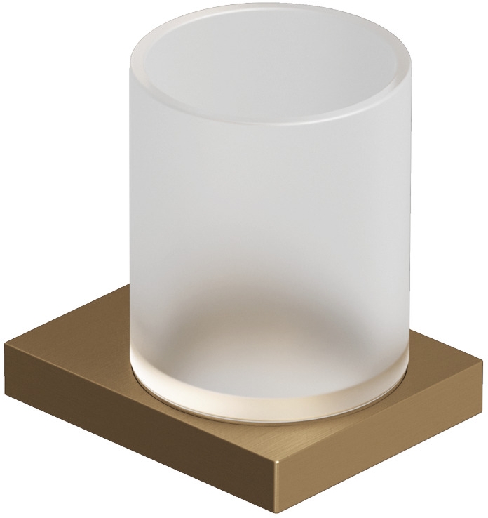 Kludi Vela C cană pentru spălat dinți alb-maro 31975N1