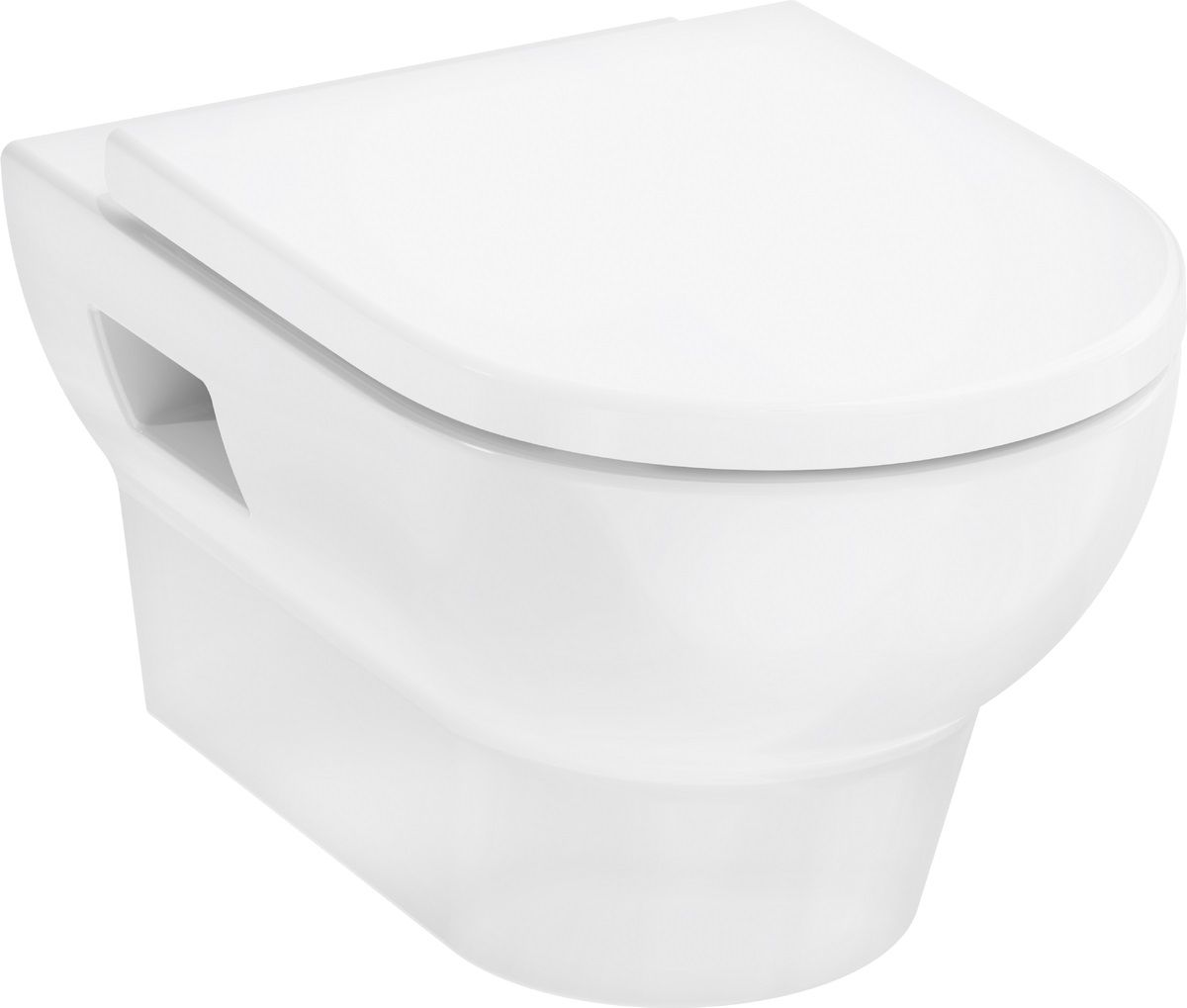 Hansgrohe GladeLake S vas wc cu capac soft-close agăţat fără margine alb lucios 60309450