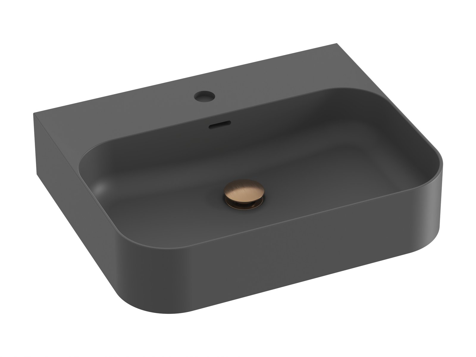 Ravak Ceramic lavoar 55.3x45.2 cm dreptunghiular clasică antracit XJX03155005