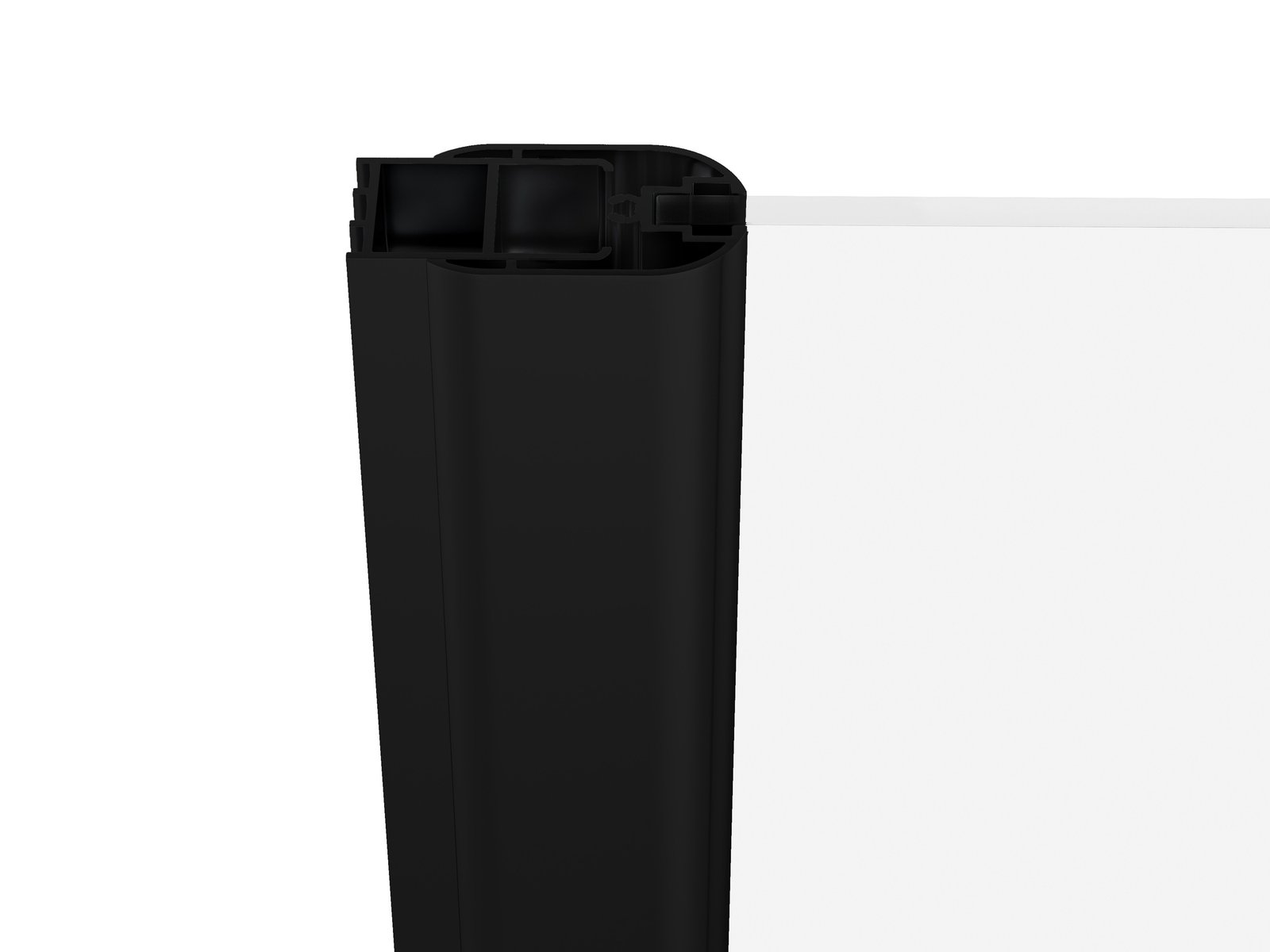 Ravak Chrome uși de duș 90 cm înclinabilă negru mat/sticlă transparentă 1QV70301Z1