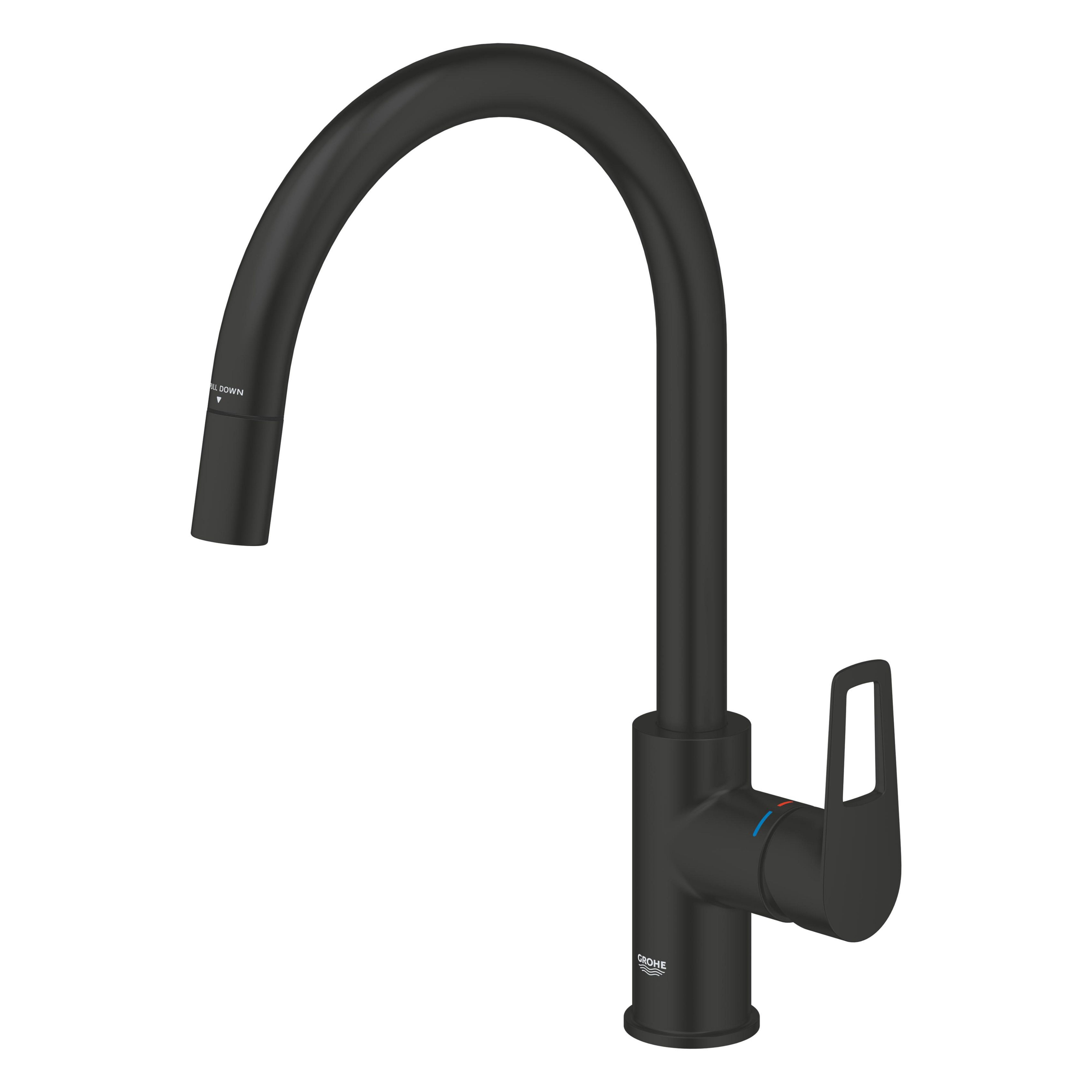 Grohe Start Edge baterie bucătărie pe picior negru 305562430