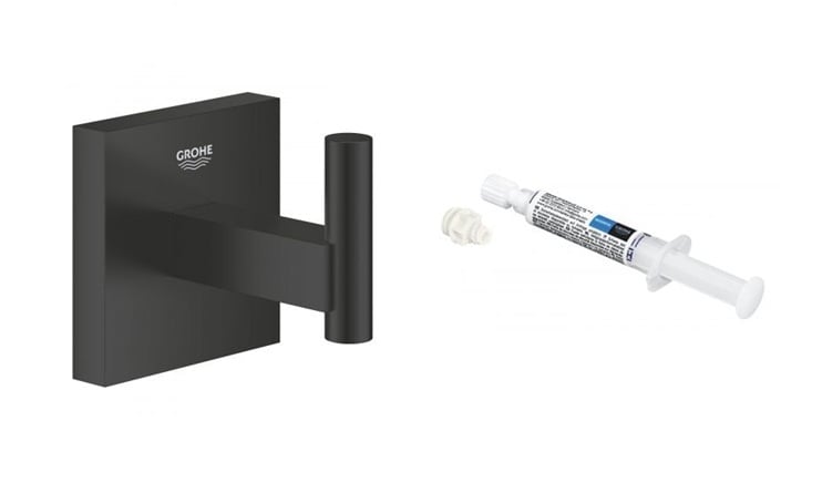 Set suport prosop Grohe Start Cube 409612430, adeziv Grohe QuickGlue 41127000