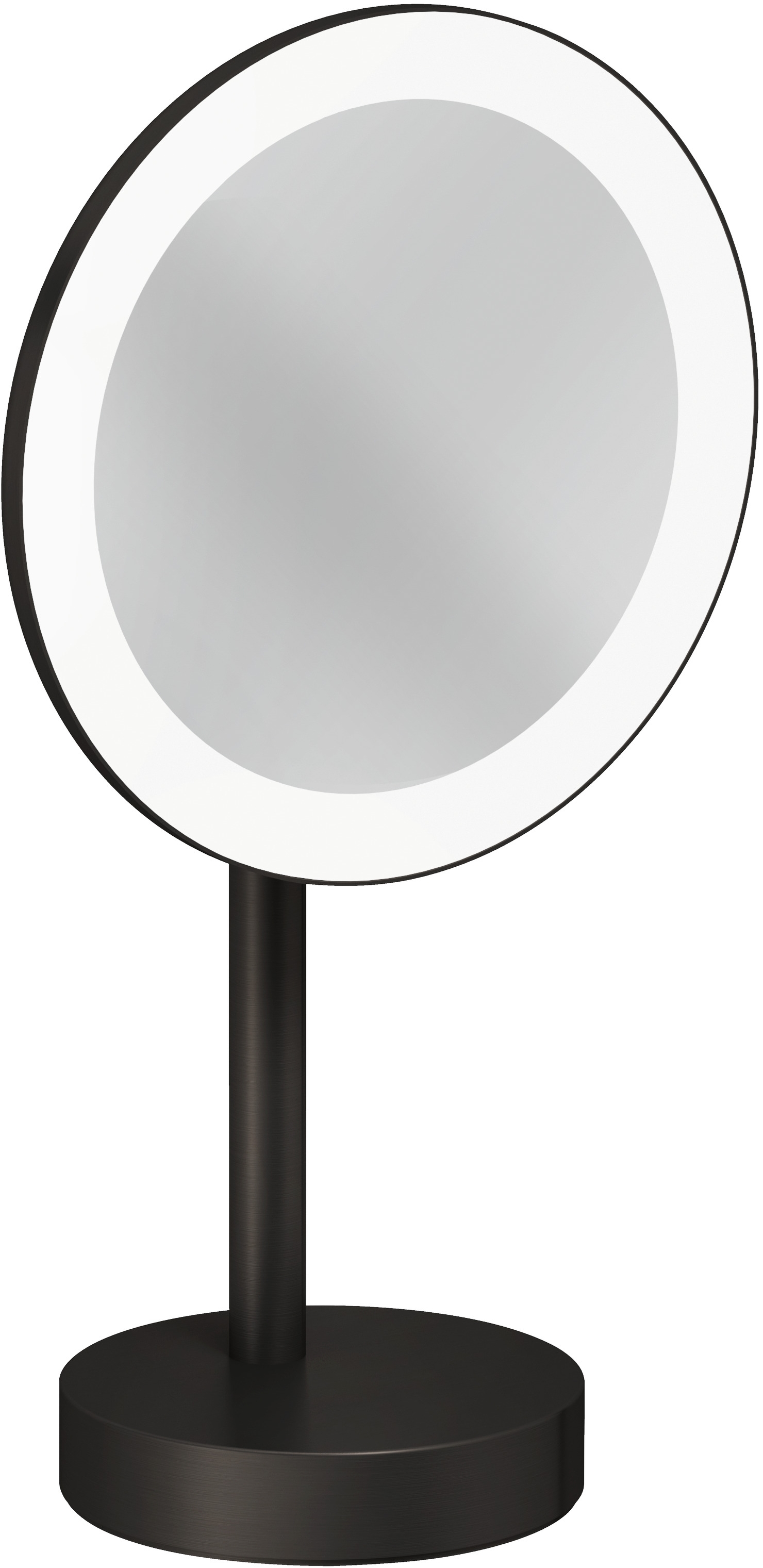 Kludi Vela R oglindă cosmetică 20.2x35.5 cm rotunde cu iluminare negru 58995N2F