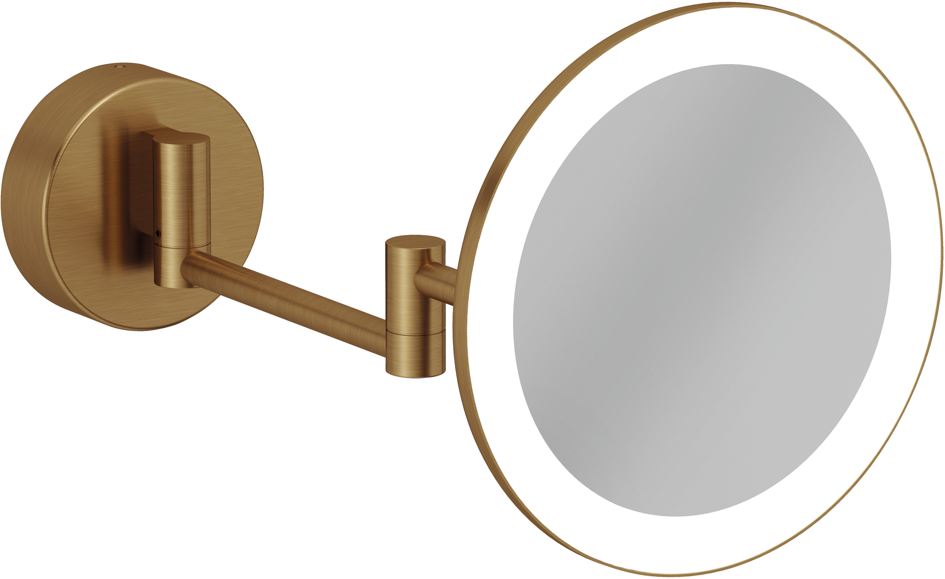 Kludi Vela R oglindă cosmetică 20.2x20.2 cm rotunde cu iluminare 58995N1W