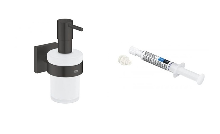 Set dozator săpun Grohe Start Cube 410982430, adeziv Grohe QuickGlue 41127000