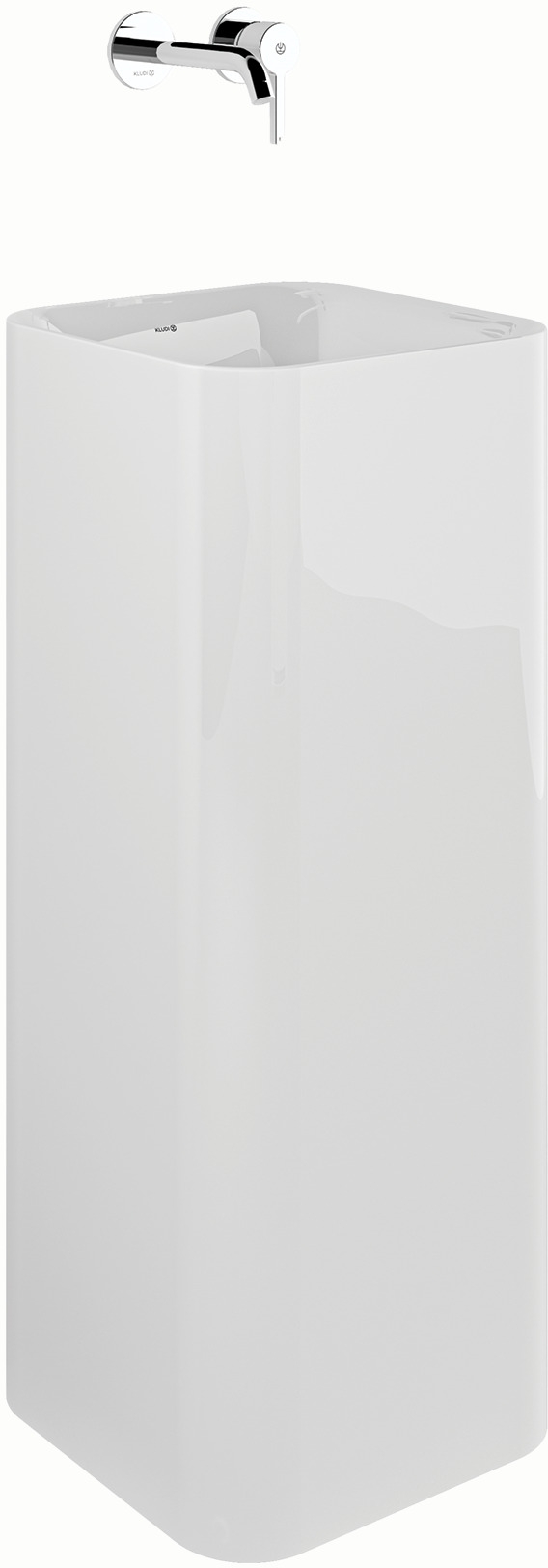 Kludi Resa lavoar 36x36 cm pătrat stativ alb 55W0143