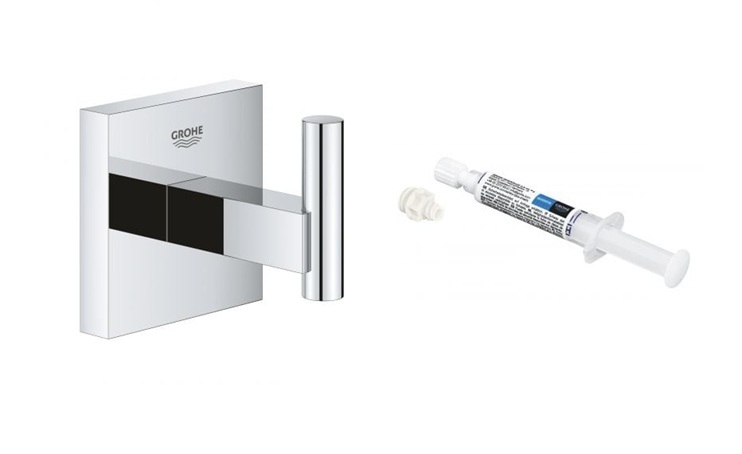 Set suport prosop Grohe Start Cube 40961000, adeziv Grohe QuickGlue 41127000