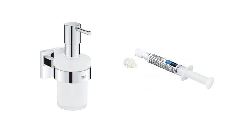 Set dozator săpun Grohe Start Cube 41098000, adeziv Grohe QuickGlue 41127000