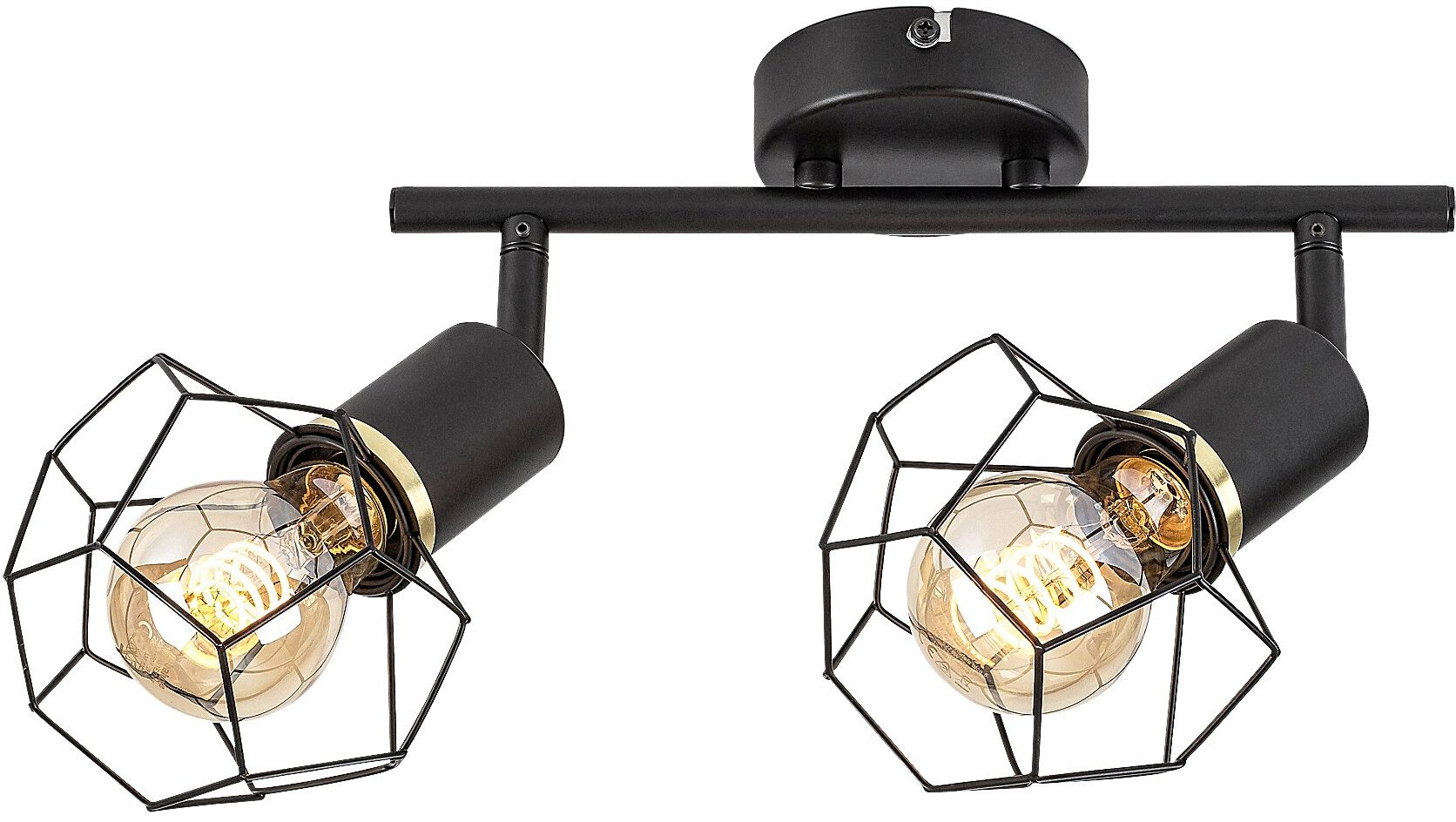 Rabalux Fran lampă de tavan 2x40 W negru 71066