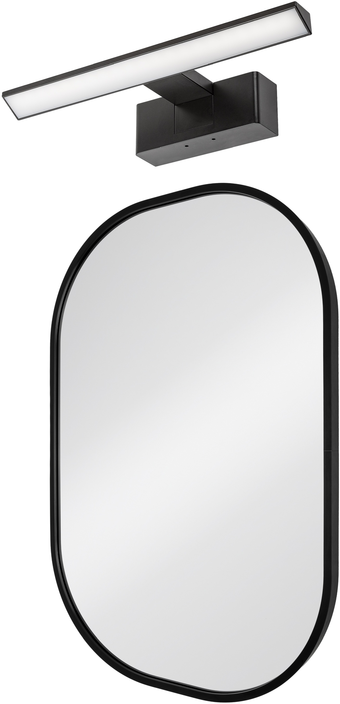 Set oglindă Dubiel Vitrum Luis 5905241012841, lampă de perete Rabalux Loric 75024