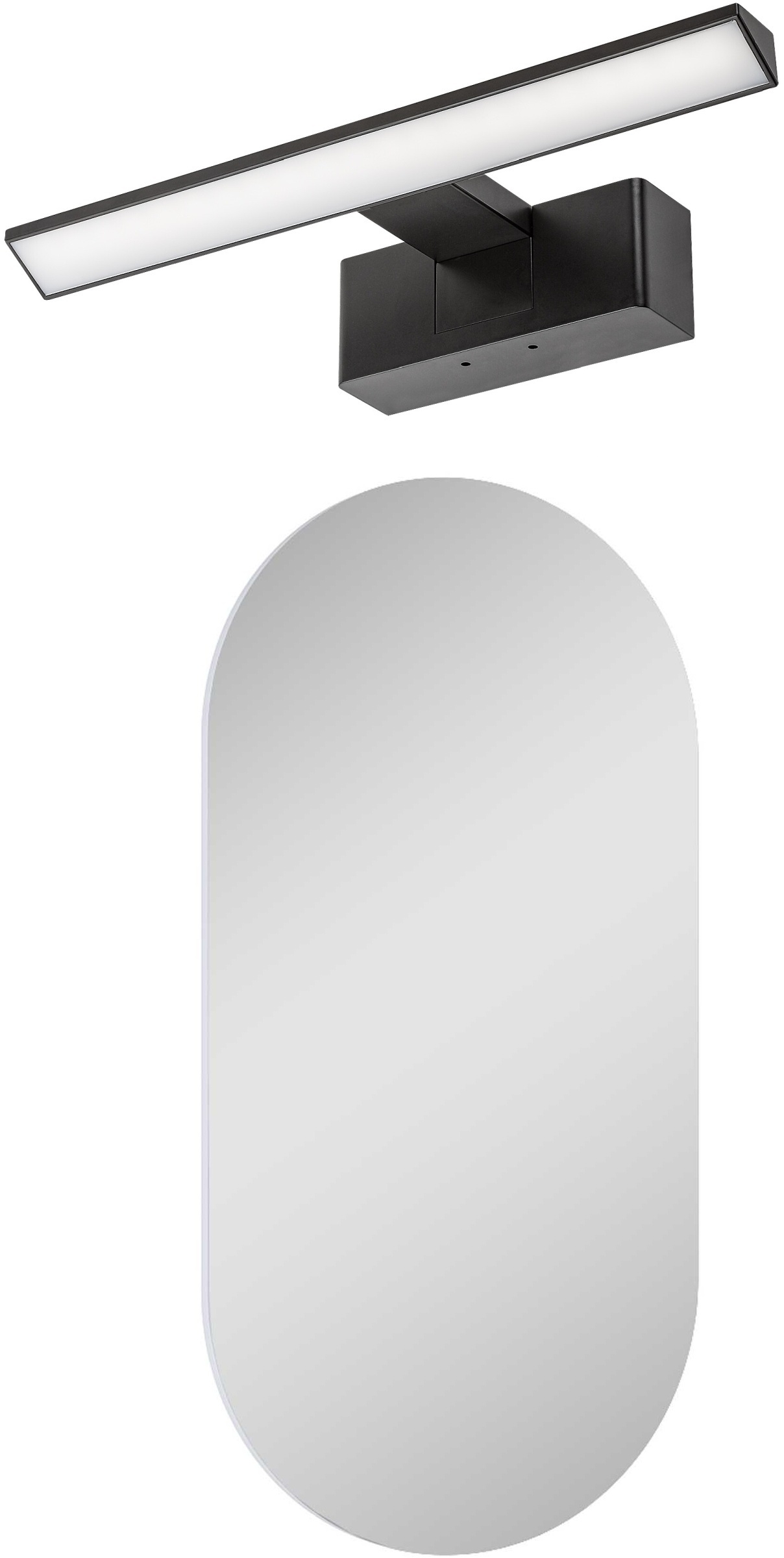 Set oglindă Elita Oval RE067567000010, lampă de perete Rabalux Loric 75024