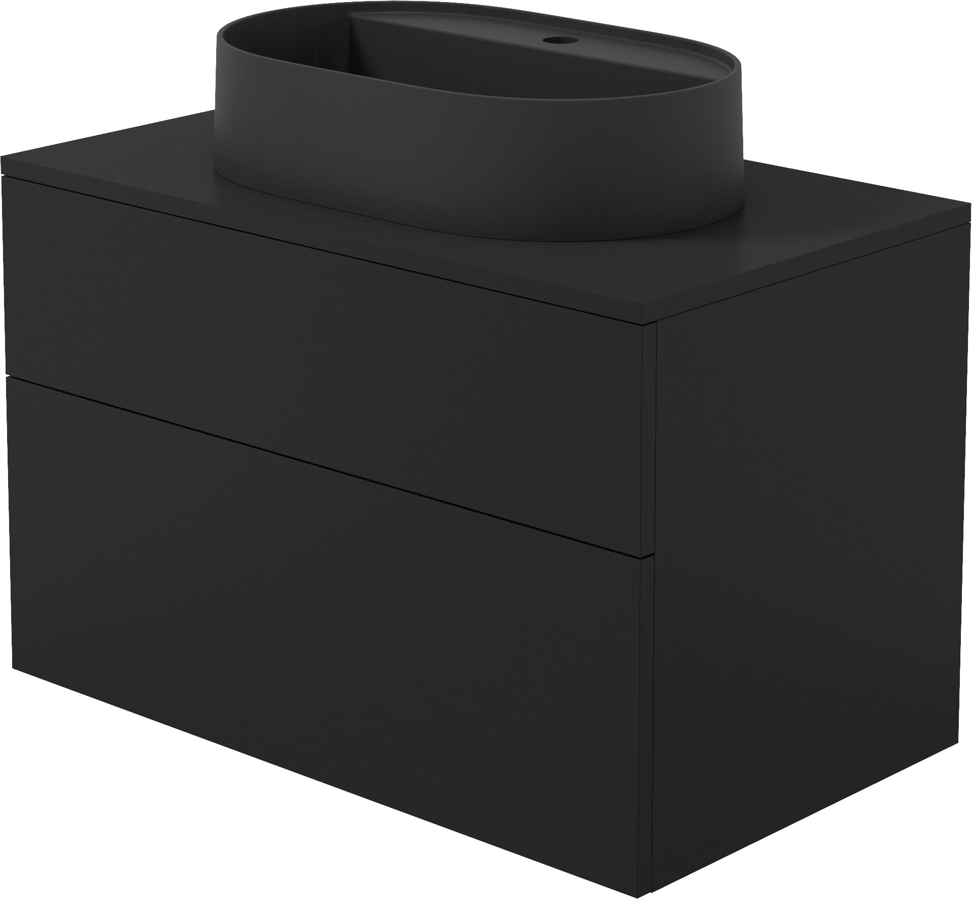 Deante Prizma lavoar cu dulap și blat 80 cm negru SDNB8SNU6B