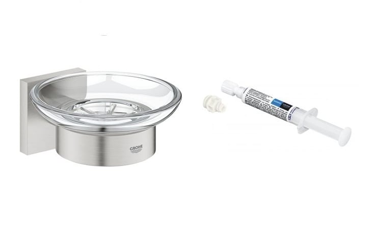 Set săpunieră Grohe Start Cube 41096DC0, adeziv Grohe QuickGlue 41127000