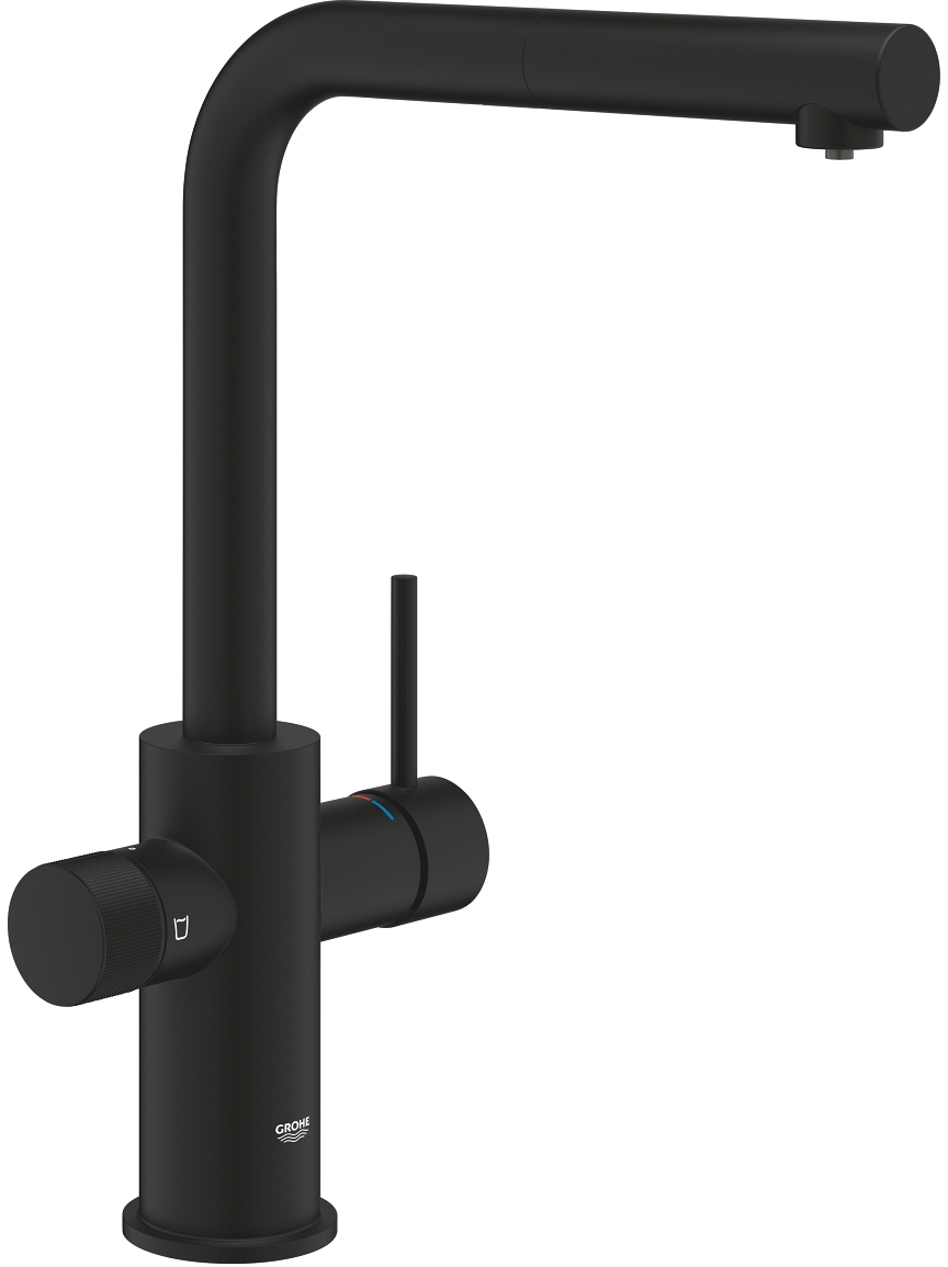 Grohe Blue Pure Minta baterie bucătărie pe picior negru 30590KF0