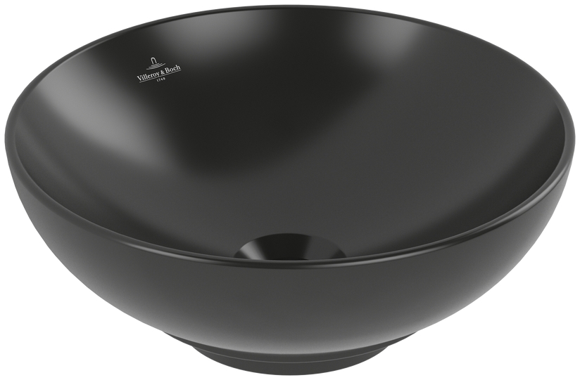 Villeroy & Boch Loop & Friends lavoar 38x38 cm rotund de blat negru mat 4A4500R7