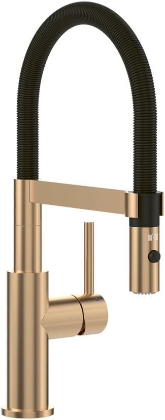 Villeroy & Boch Steel Expert Compact baterie bucătărie pe picior negru-aur/aur vechi 92730023