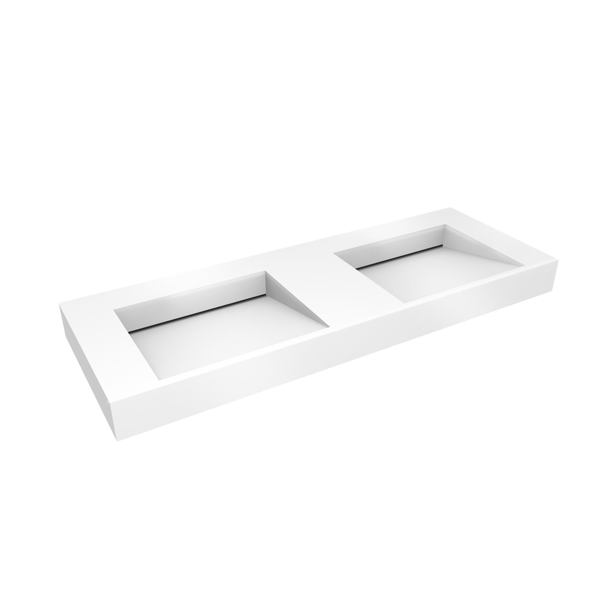 Oltens Stila lavoar 140x45 cm dreptunghiular clasică-dublă alb luciu 40005000