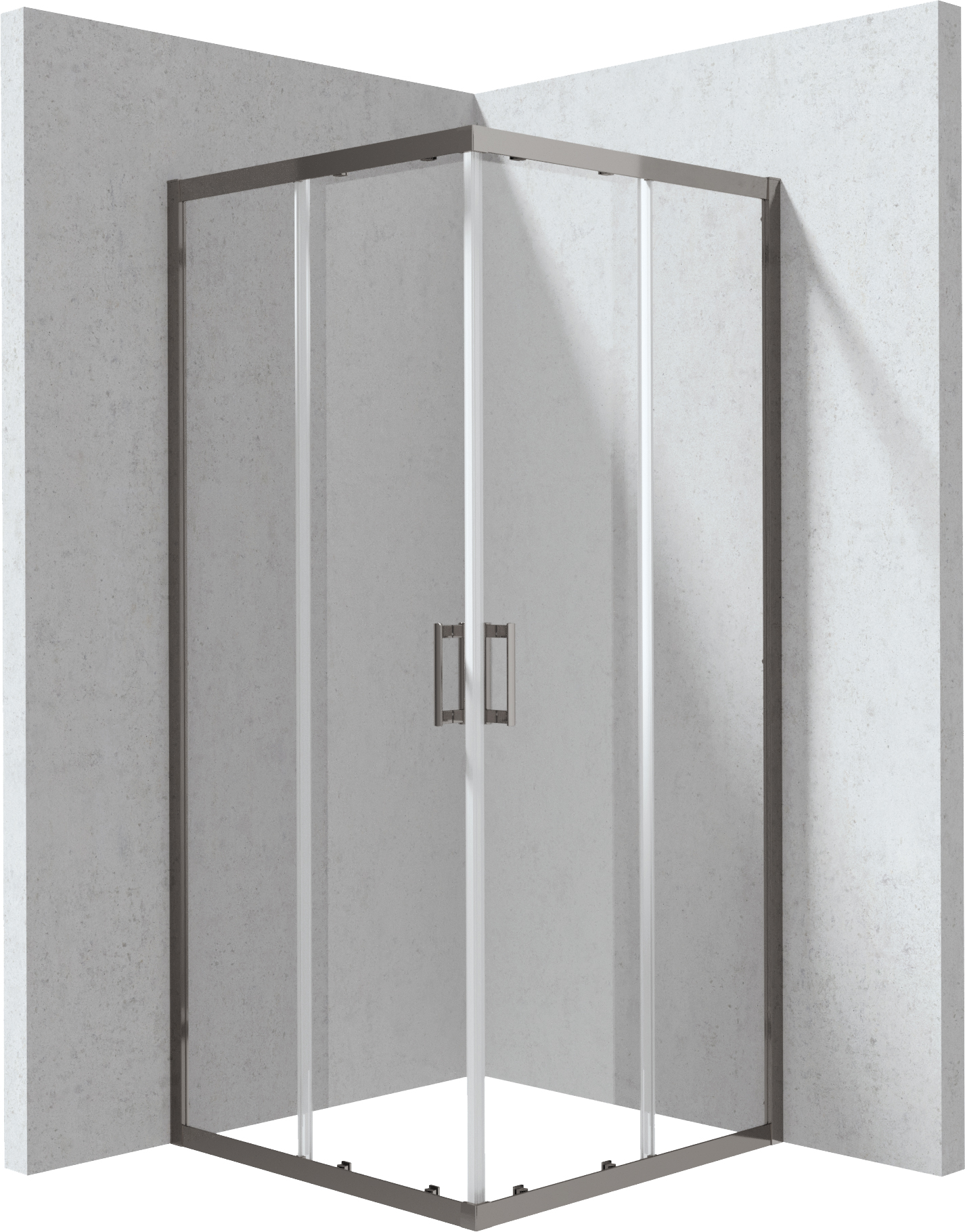 Deante Funkia Evo cabină de duș 80x80 cm pătrat grafit periat/sticlă transparentă KYC_D088P