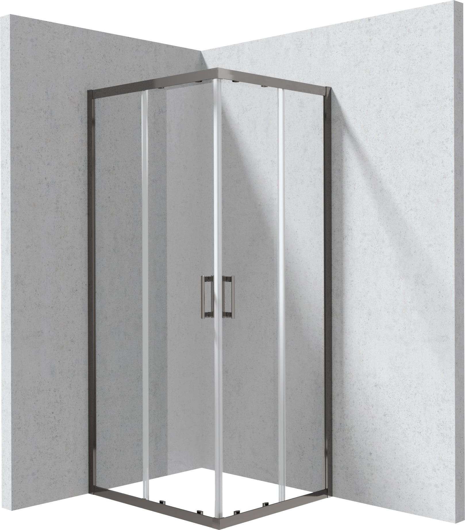 Deante Funkia Evo cabină de duș 90x80 cm dreptunghiular grafit periat/sticlă transparentă KYC_D089P