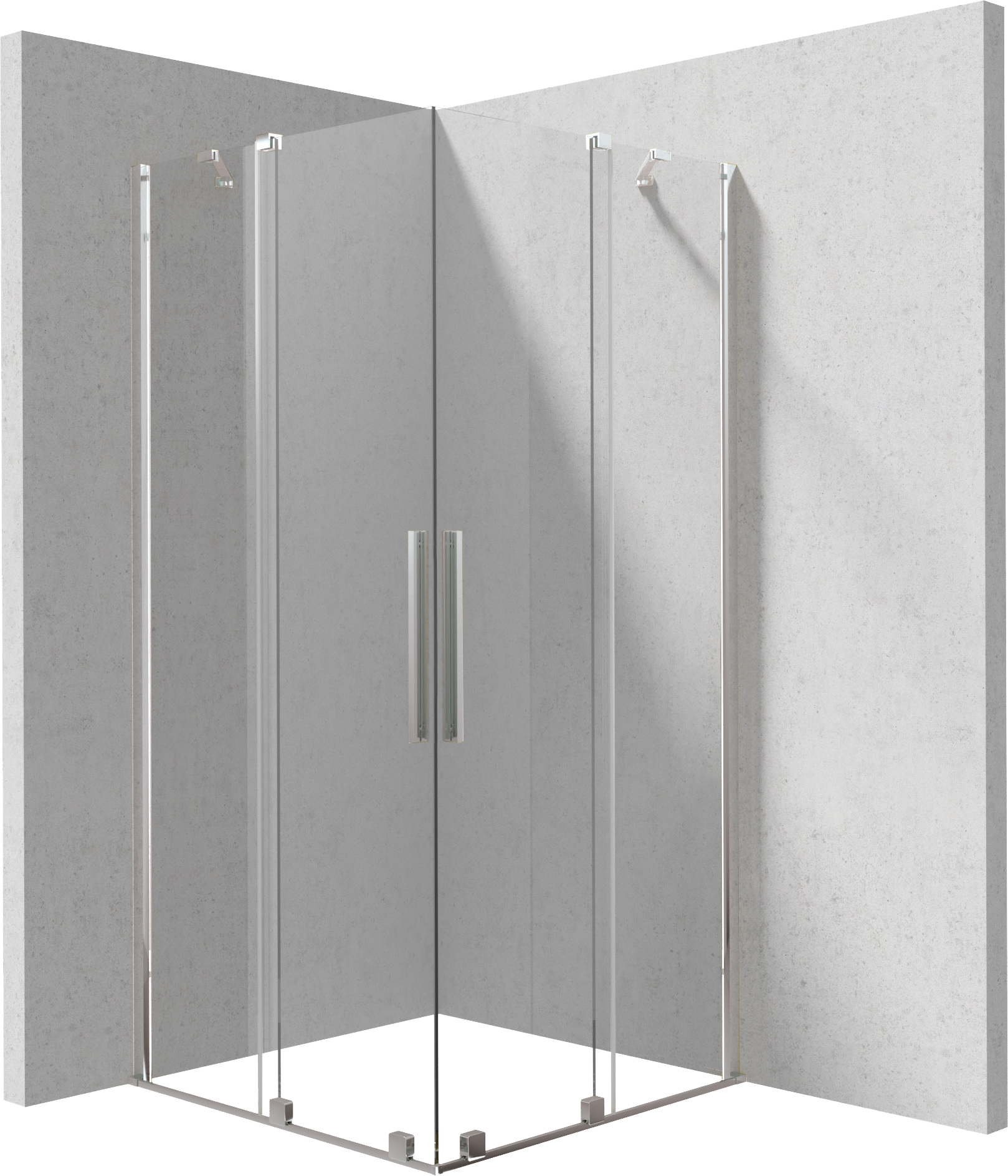 Deante Prizma cabină de duș 80x80 cm pătrat crom luciu/sticlă transparentă KPN0P08P08