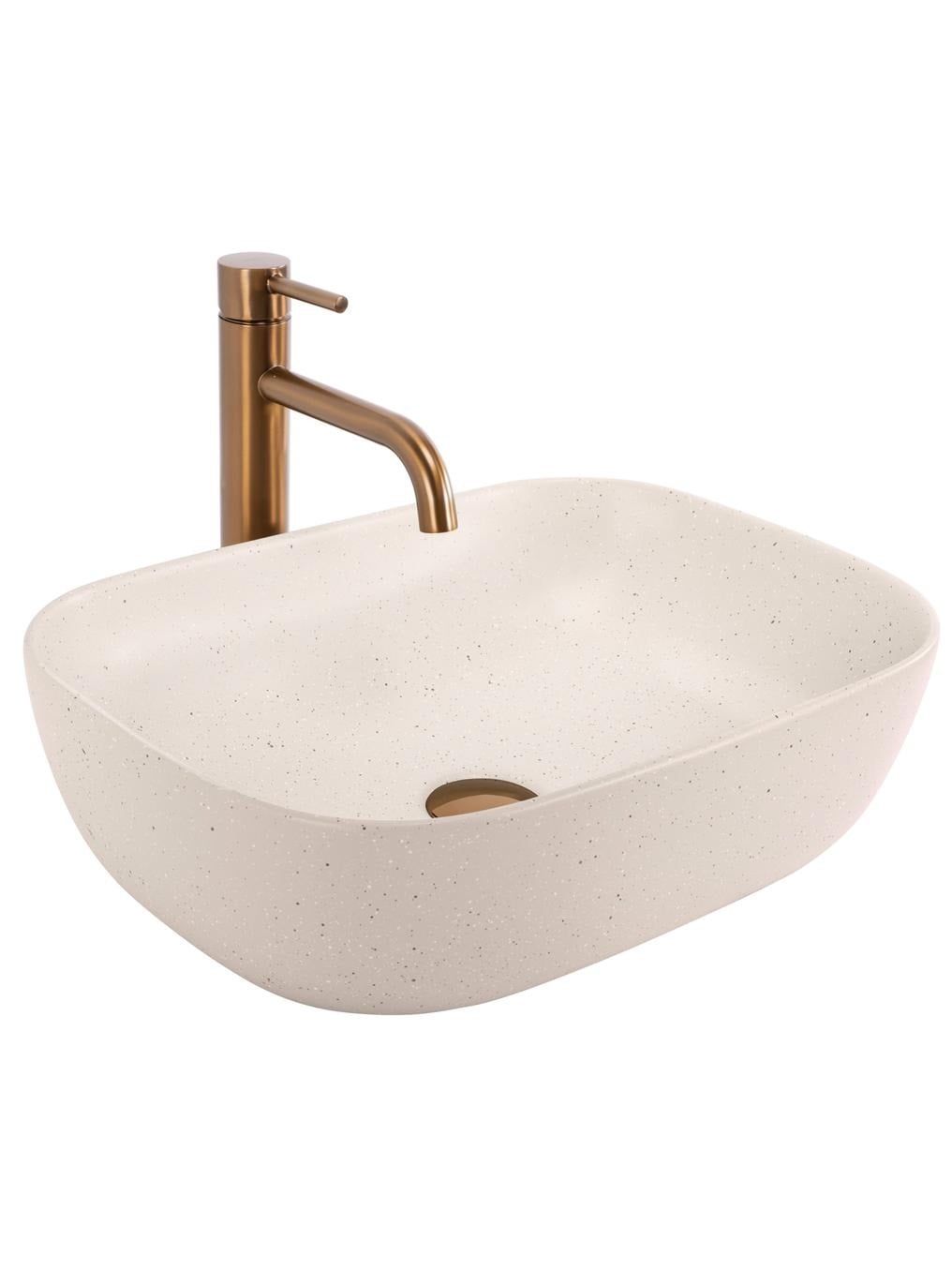 Rea Belinda lavoar 46.5x33 cm dreptunghiular de blat maro/bej REA-U4001