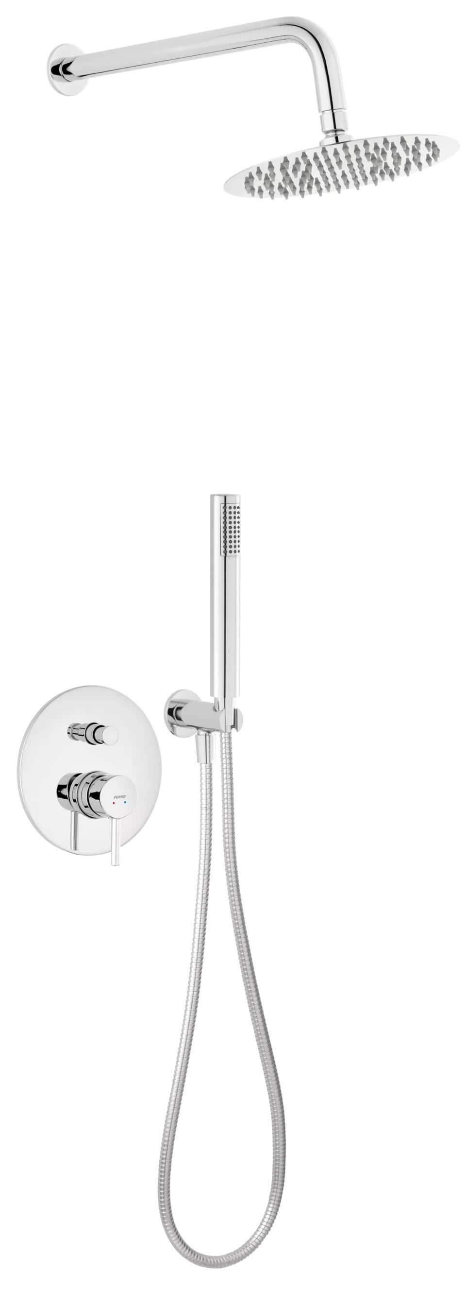 Ferro Ciriculus set de duș ascuns cu duș de ploaie crom BCK7P-SET1-S