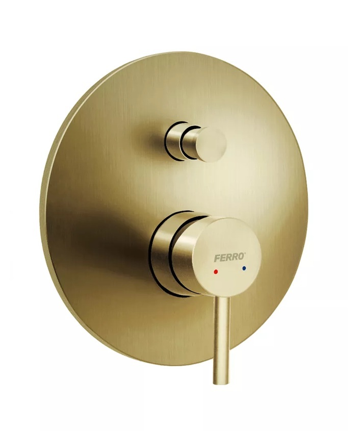 Ferro Ciriculus baterie cadă-duș ascuns auriu BCK7PBG