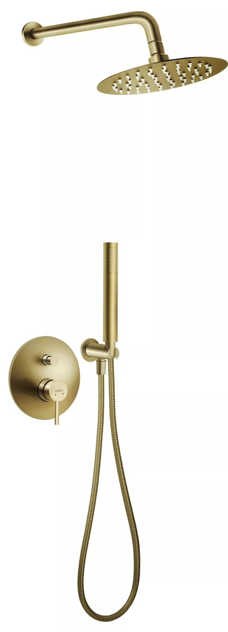 Ferro Ciriculus set de duș ascuns cu duș de ploaie auriu BCK7PBG-SET1-S