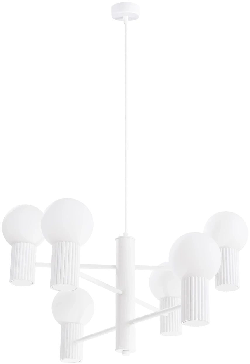 Sollux Lighting Halo lampă suspendată 6x8 W alb SL.1829