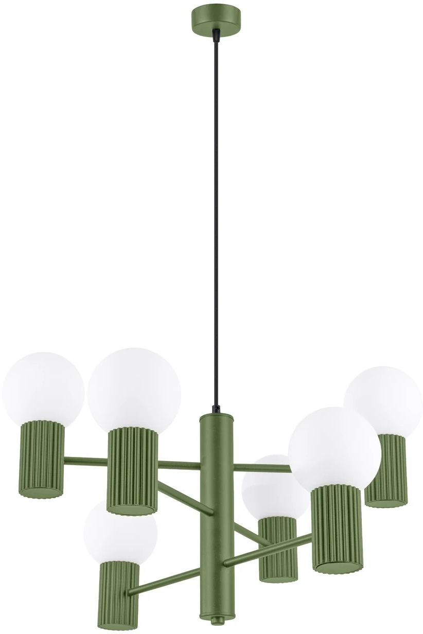 Sollux Lighting Halo lampă suspendată 6x8 W verde SL.1832