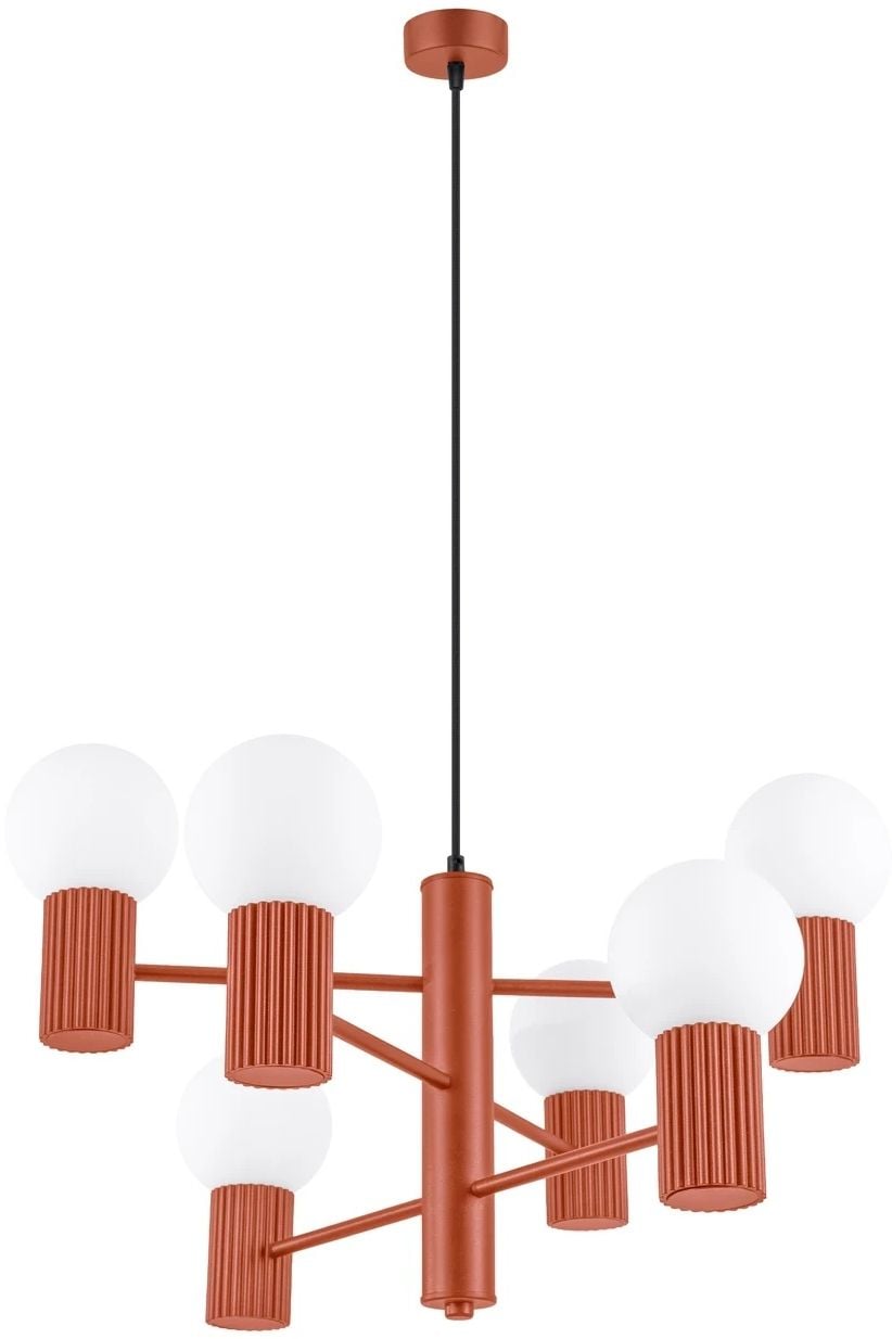 Sollux Lighting Halo lampă suspendată 6x8 W roșu SL.1833