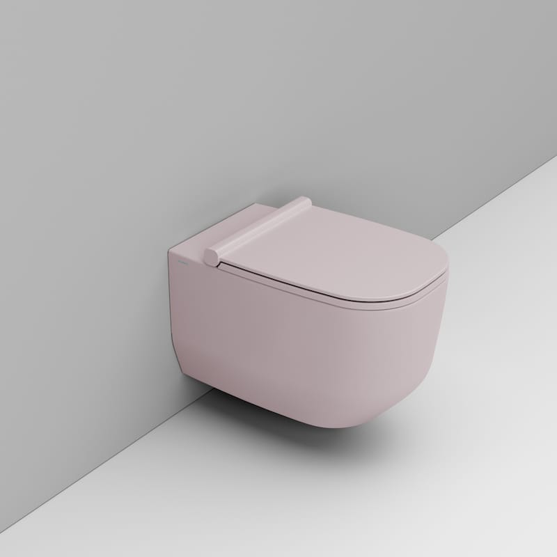 Ceramica Dolomite Alba vas wc agăţat fără margine roz D502565