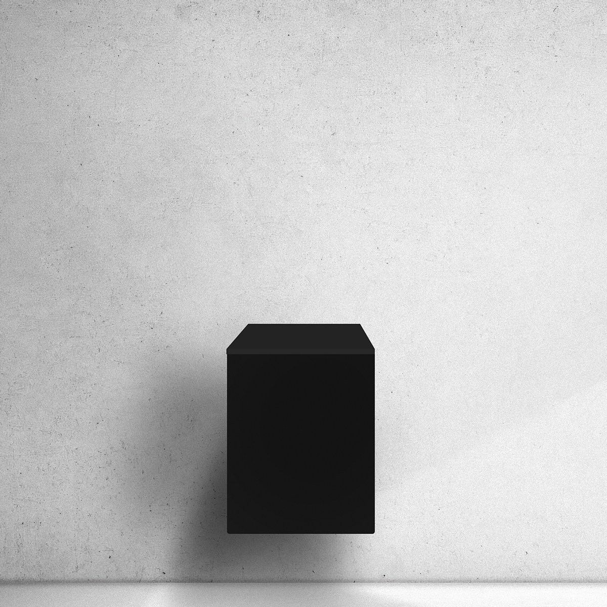 Oltens Lun dulap 40x45x53.6 cm sub chiuveta pe perete negru 60031300